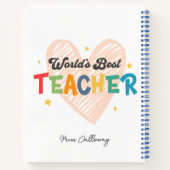 Beste leraar in de wereld op maat notitieboek (Achterkant)