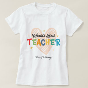 Beste leraar in de wereld op maat t-shirt
