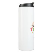 Beste leraar in de wereld op maat thermosbeker (Gedraaid links)