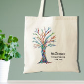 Beste leraar in de wereld op maat tote bag
