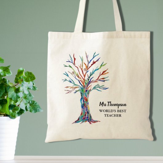 Beste leraar in de wereld op maat tote bag