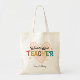 Beste leraar in de wereld op maat tote bag