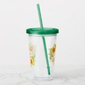Beste leraar in Floral Acryl Drinkbeker (Links)