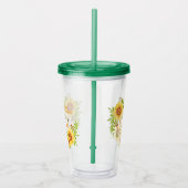 Beste leraar in Floral Acryl Drinkbeker (Rechts)