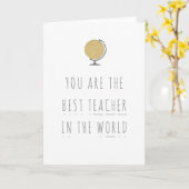 Beste Leraar in het Wenskaart van Phonics van de Kaart (Gele Bloem)