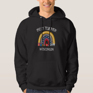 Beste Leraar In Wisconsin Lerarendag Hoodie