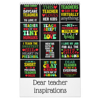 Beste leraar inspiraties kalender