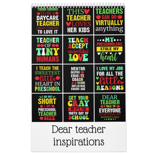 Beste leraar inspiraties kalender (Hoes)