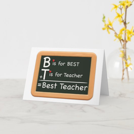 beste leraar kaart (Gele Bloem)