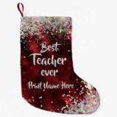 Beste leraar kleine kerstsok (Voorkant)