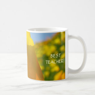 BESTE LERAAR! Koffiekop Mok cadeaus Klaprozen