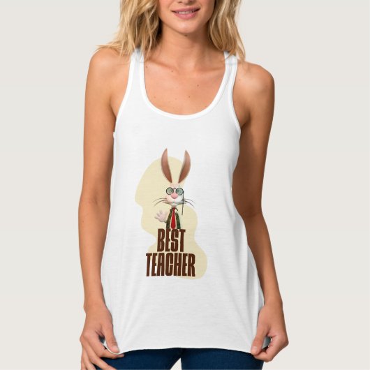 Beste Leraar Konijn Klas Humor Tanktop (Voorkant)