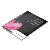 Beste leraar Leer vanuit het hart Apple Art Custom Notitieboek (Linkerzijde)