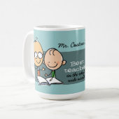 Beste leraar-leraar, PERSONALIZED Thankyou gift Koffiemok (Voorkant links)