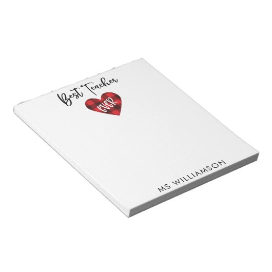 Beste leraar lerarenwaardering op maat notitieblok (Schuin)