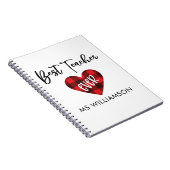 Beste leraar lerarenwaardering op maat notitieboek (Rechterzijde)