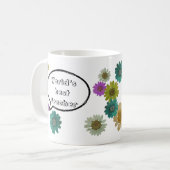 Beste leraar met leuke botanische bloemen ontwerp koffiemok (Voorkant links)
