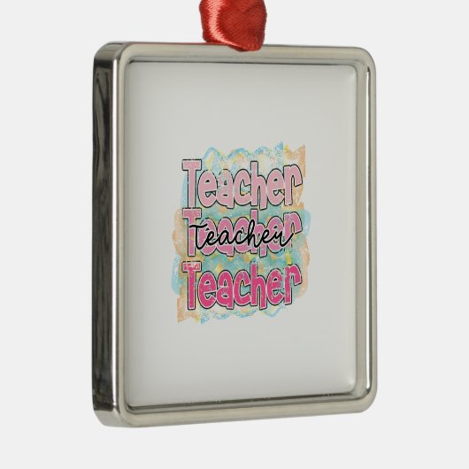 Beste leraar metalen ornament (Rechts)