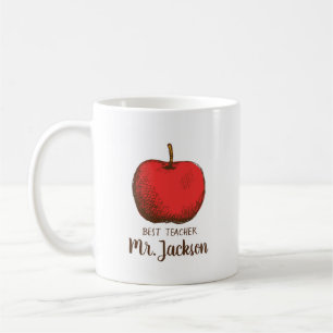 Beste leraar   Minimalistisch modern vun Apple-toe Koffiemok