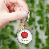 Beste leraar | Minimalistisch modern vun Apple-toe Sleutelhanger (Hand)