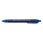 Beste leraar Naam toevoegen Blauw gestructureerd Zwarte Inkt Pen (Bodem)