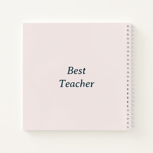 Beste leraar notitieboek (Achterkant)