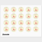 Beste Leraar Ooit A Plus Notitiepapier Ronde Sticker (Vel)