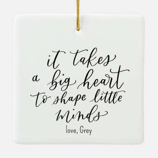 BESTE LERAAR OOIT aangepast Ornament (Achterkant)