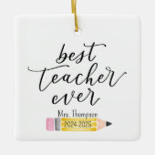 BESTE LERAAR OOIT aangepast Ornament (Voorkant)