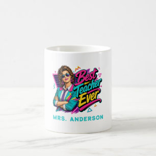 Beste Leraar Ooit! Aangepaste 80s Retro voor Hem N Koffiemok