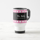 Beste leraar ooit aangepaste kleurenpols A01 Reisbeker (Voorkant rechts)