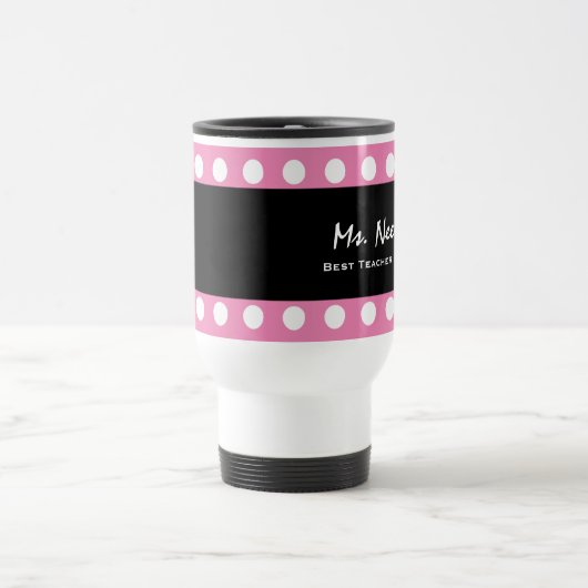 Beste leraar ooit aangepaste kleurenpols A01 Reisbeker (Center)