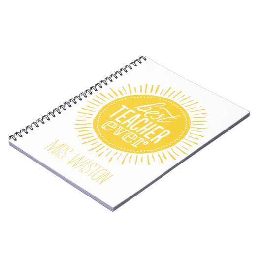 Beste leraar ooit, aangepaste laptop notitieboek (Linkerzijde)