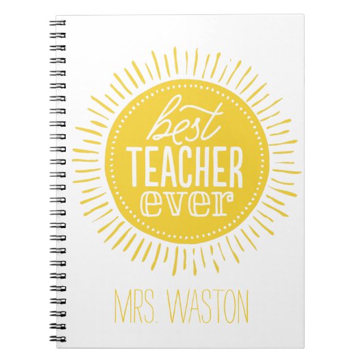 Beste leraar ooit, aangepaste laptop notitieboek (Voorkant)