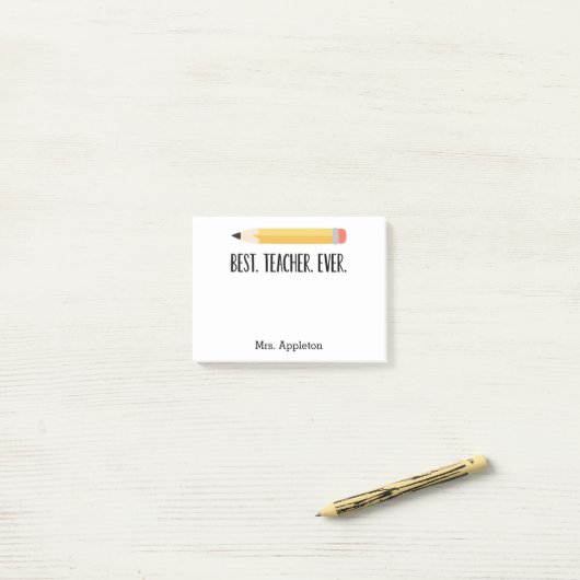 Beste leraar ooit | Aangepaste notities Post-it® Notes (Op bureau)