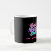 Beste Leraar Ooit! Aangepaste Retro 80s Naam Koffiemok (Voorkant links)