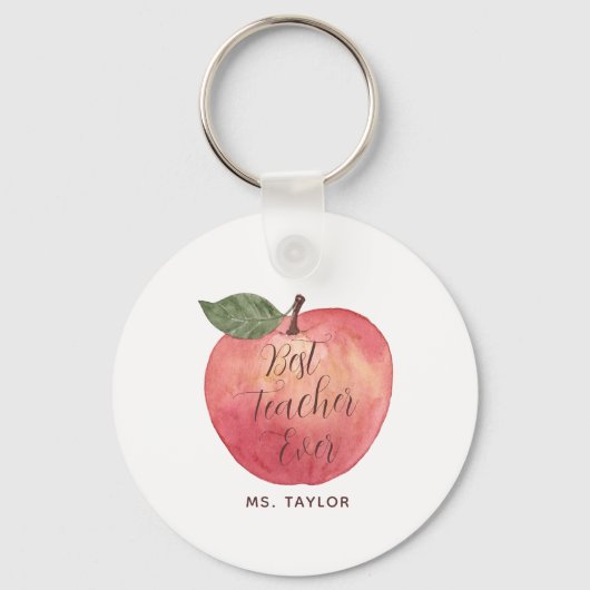 Beste leraar ooit Apple Appreciation Sleutelhanger (Voorkant)