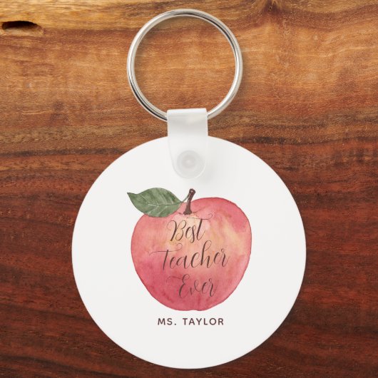 Beste leraar ooit Apple Appreciation Sleutelhanger (Voorkant)