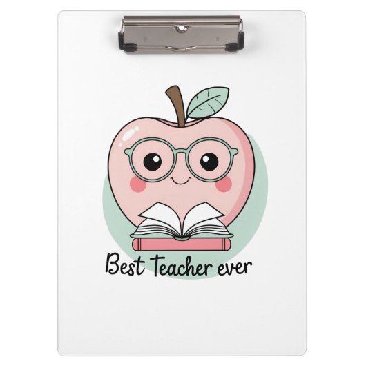 Beste leraar ooit Apple Design Klembord (Voorkant)