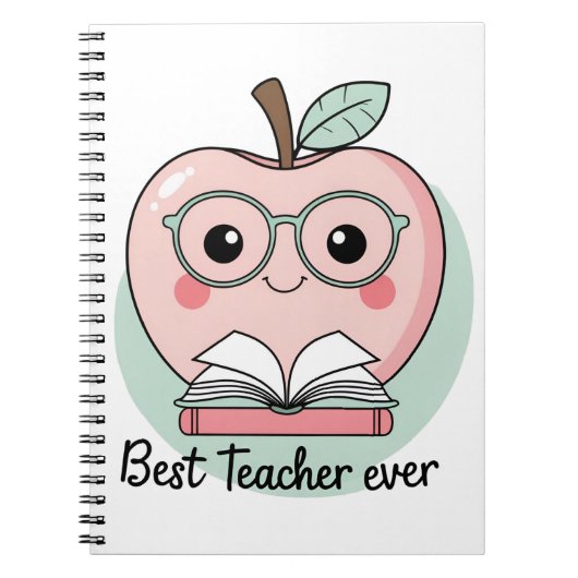 Beste leraar ooit Apple Design Notitieboek (Voorkant)