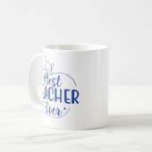 Beste leraar ooit Apple gepersonaliseerd Koffiemok (Voorkant links)