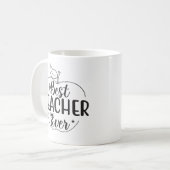 Beste leraar ooit Apple gepersonaliseerd Koffiemok (Voorkant links)