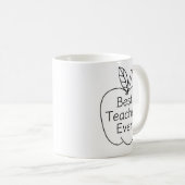 Beste leraar ooit Apple-overzicht Koffiemok (Voorkant rechts)