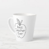 Beste leraar ooit Apple-overzicht Latte Mok (Linkerhoek)