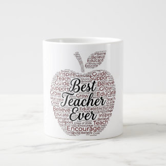 Beste Leraar Ooit Apple Woord Kunst Koffiemok Grote Koffiekop