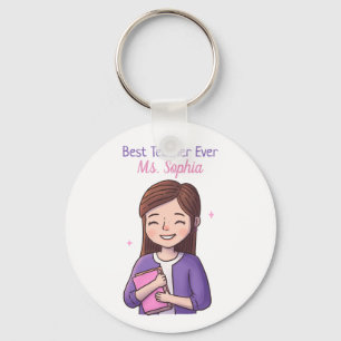 Beste leraar ooit appreciatie op persoonlijke tite sleutelhanger