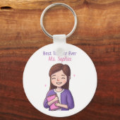 Beste leraar ooit appreciatie op persoonlijke tite sleutelhanger (Voorkant)