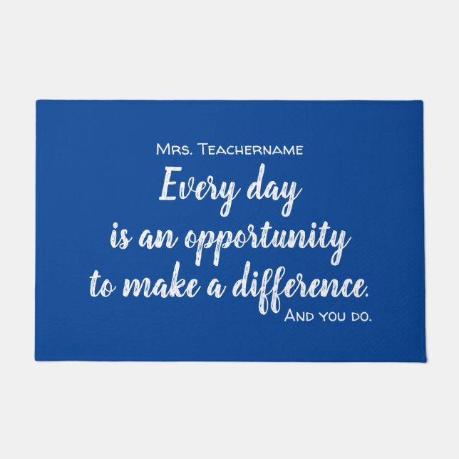 Beste leraar ooit bedankt Classroom Welkom Mat (Voorkant)