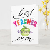 Beste leraar ooit bedankt kaart (Gele Bloem)