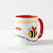 beste leraar ooit bijenleraar cadeau honingbij mok (Voorkant rechts)